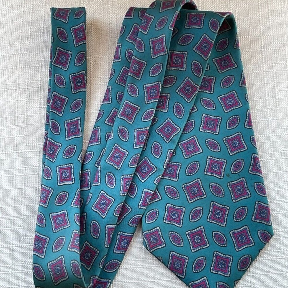 Oscar De La Renta Neckwear Men Tie Couture Collection 100% Silk Made in USA - Picture 3 of 13